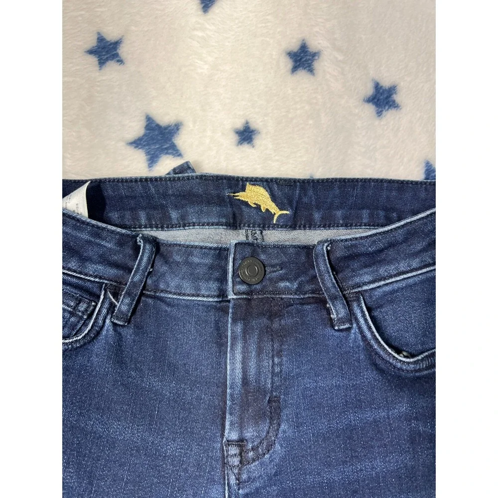 Tommy Bahama Womens Dark Wash Jeans 29x33 Slim Straight Denim Blue - Picture 2 of 10